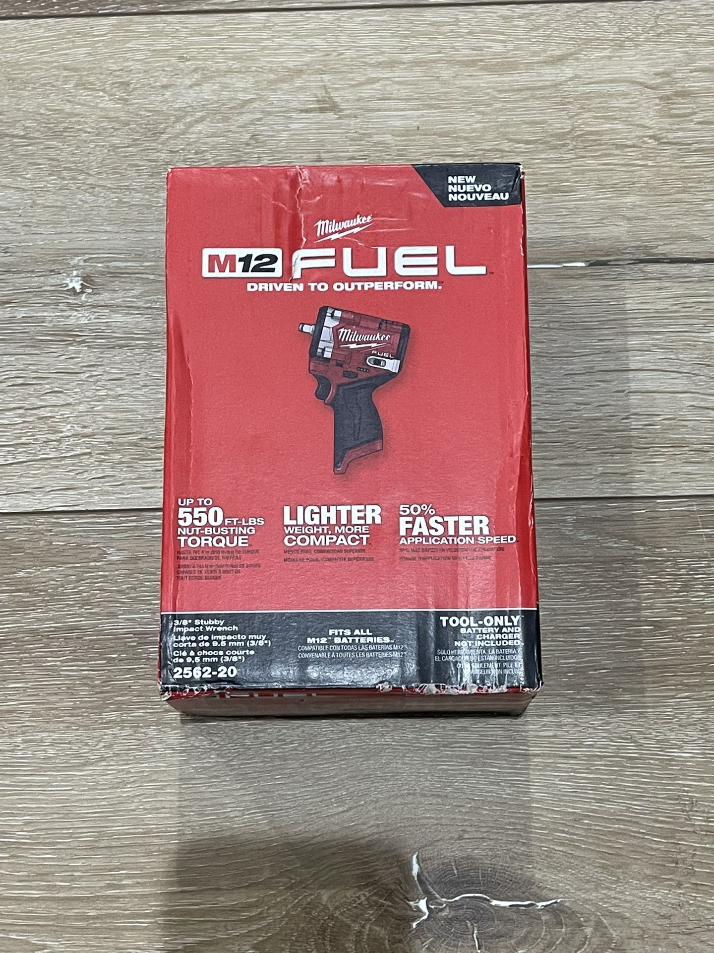 Milwaukee M12 Fuel 3/8in Stubby Impact Wrench (2562-20)