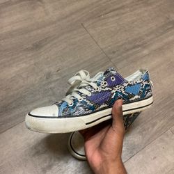 Snake print converse size mens 8.5 woman 11