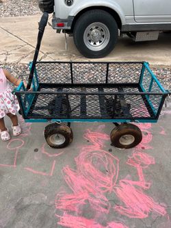 Heavy Duty Steel Mesh Garden Utility Wagon