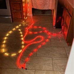 Three Rope Lights Two Red One Green 144” Or 12 Foot  In door And Out door 120 V 60 Hz Combination - In Waves  - Sequential - SLO Glo - Chasing Flash  