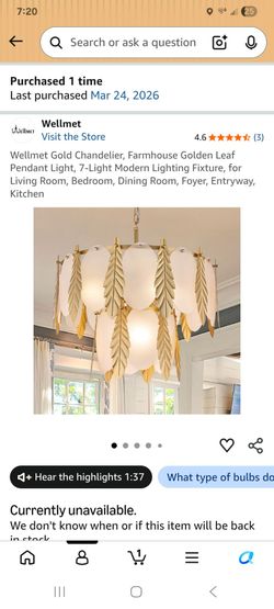 Golden Leaf Chandelier