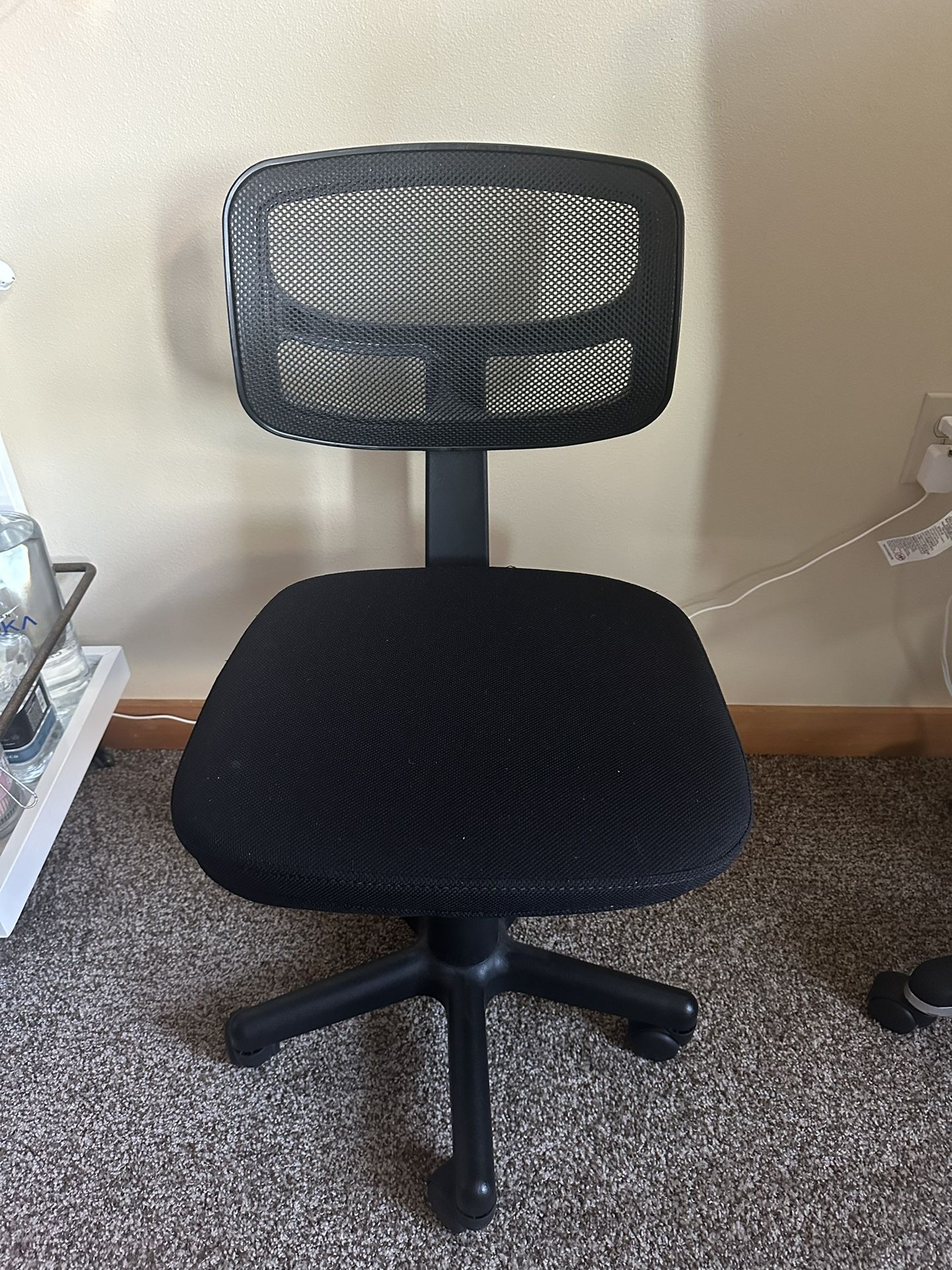 Black Rolling Desk Char