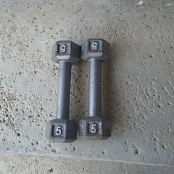 2- Pesas De 5 Libras Cada Una 10 Libras Total