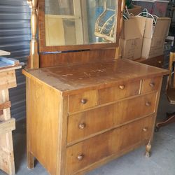 Vintage wood Dresser