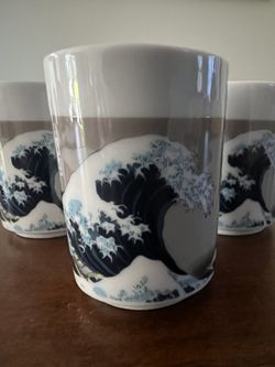 Great Wave Sake Glasses - 4 Set