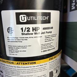 Well Jet Pump 1/2HP