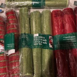 Green And Red Mesh Ribbon 8