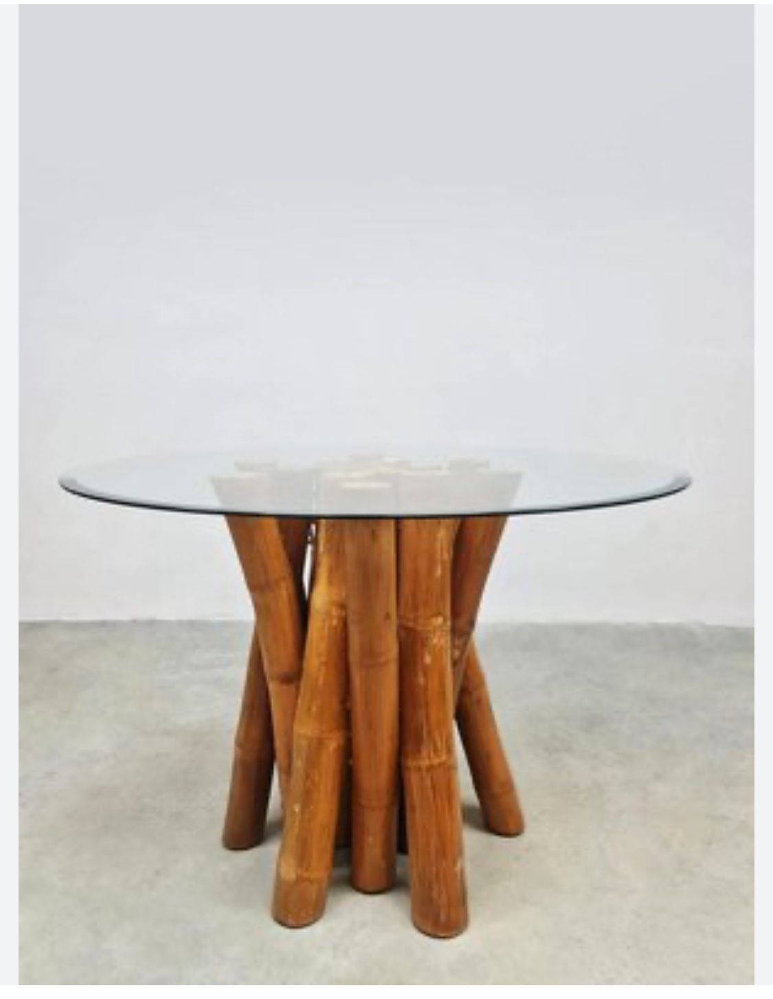 Vintage 1970 Bamboo Table