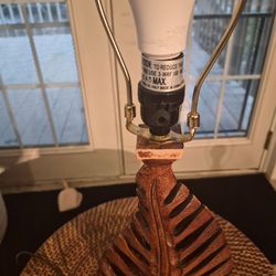Boho Wooden Table Lamps Set of 2