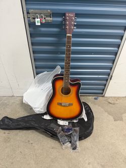 Electric Acoustic Cutaway Guitar with Gig Bag
