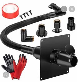 2025 Upgrade Generator Exhaust Extension Silencer Kit with Three Universal Adapters,Threaded Connector,Rain Cap and 90° Elbow–Leakproof, Weatherproof 