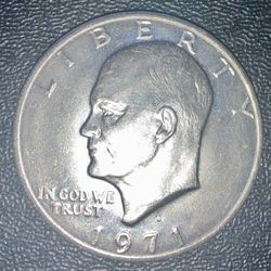 Eisenhower Large 1971 Ike Silver Dollar US Coin Coins