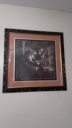 Home interior / Cuadro grande de tigre