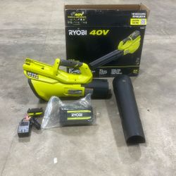 Ryobi 550 CFM 40v Blower Kit With 4.0 Ah Battery and Charger