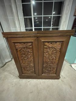 Antique Chinese Wooden Bar Hand Carved