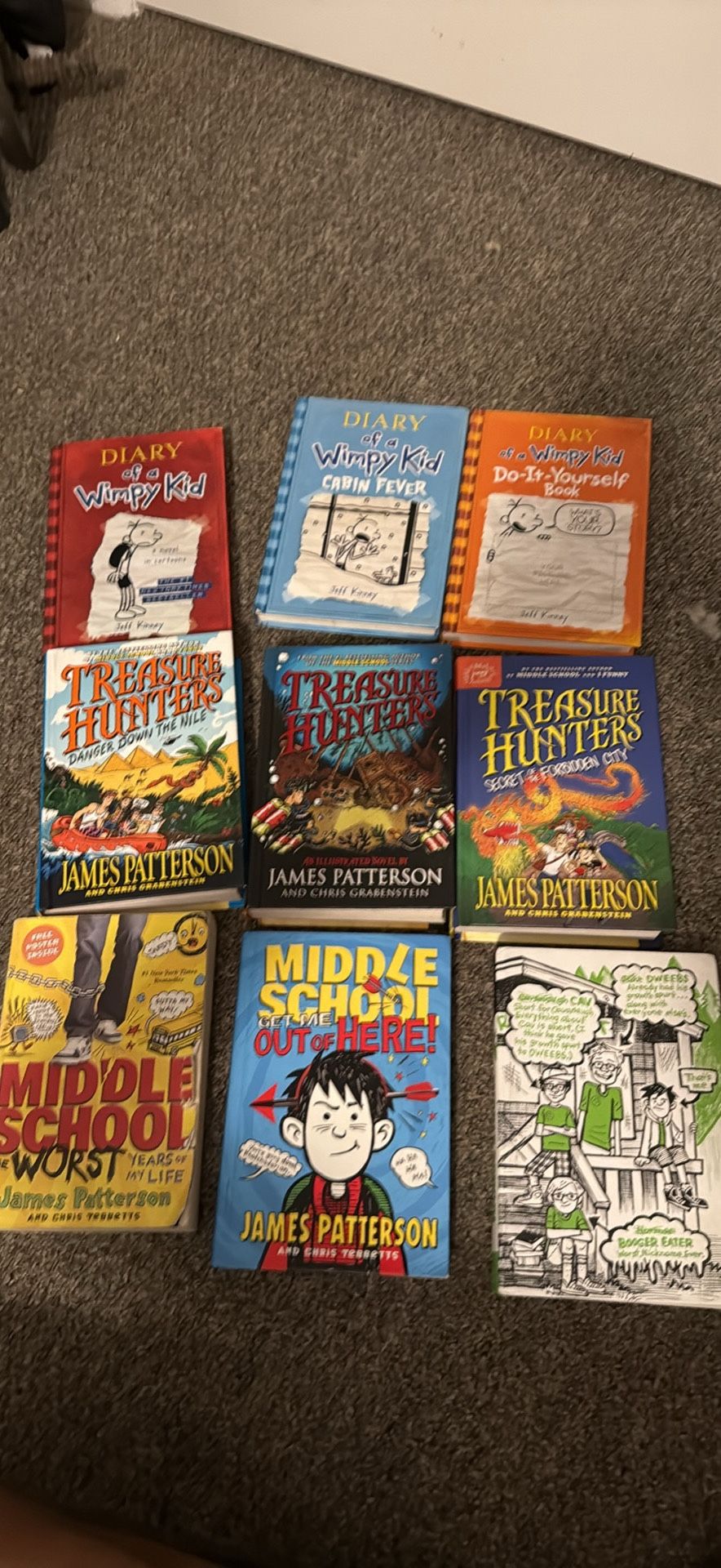 Big Kids Chapter Book Bundle – Wimpy Kid, Treasure Hunters, Nightmares + More