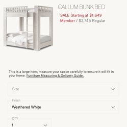 Selling RH Loft/bunk Bed