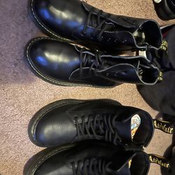 Black..Dr. Marten’s boots size 1 (Little  Kids 1 $45 &  $65