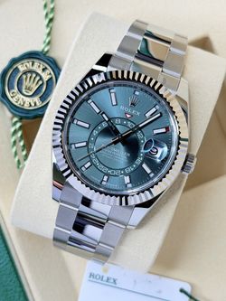 Brand New Rolex Sky Dweller w/ Mint Green Dial and Oyster Bracelet