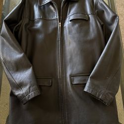 New Genuine Italian Leather  Jacket Size Large (black) Never Worn 