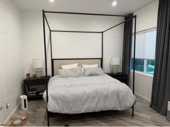 RH Metal Canopy Bed Standard King