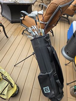 Men's full right-hand golf set with bag irons 3-9 pw + putt woods 1,3,5 Callaway McGregor Wilson