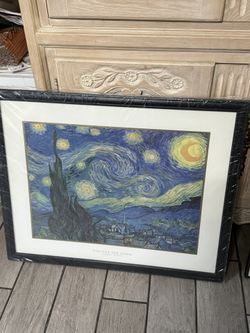 Framed Vincent van Gogh Starry Night Art Print - Ready to Hang Wall Decor