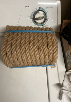 Thick Natural Twisted Rope Coil