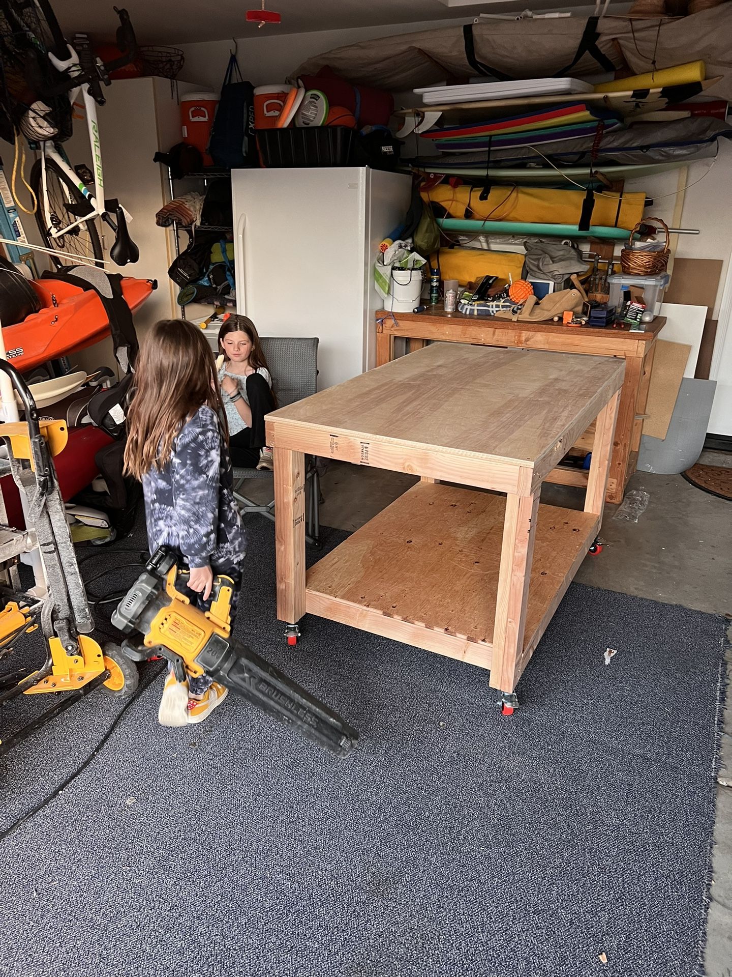 Custom Workbenches And Garage Shelves
