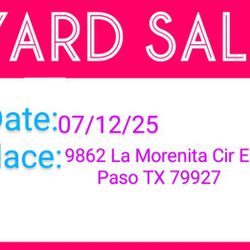 Yard Sale Saturday July 12