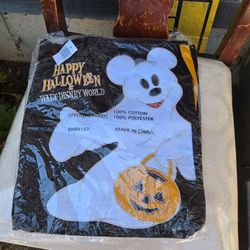 Halloween Mickey Mouse Ghost Trick or Treat Bag – Walt Disney World – Cotton – New