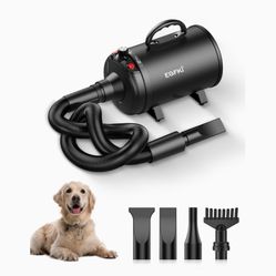 Dog Hair Dryer For Grooming with 4 Nozzles