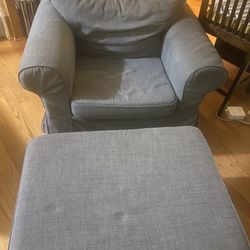 Arm Chair With Ottoman (storage)