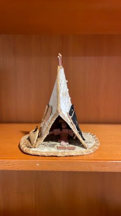 Vintage Handcrafted teepee bark