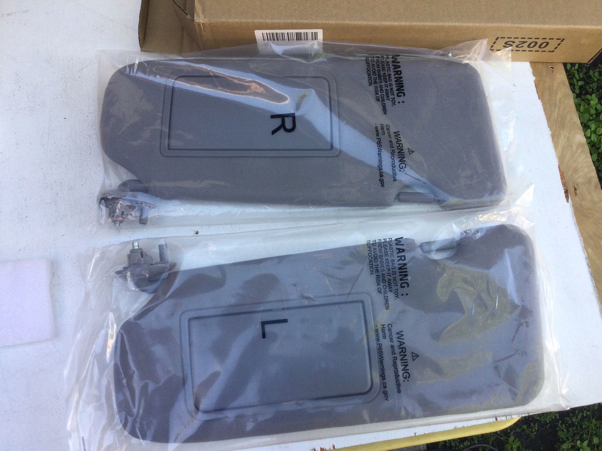 Fits for Honda CRV 2017-2022 Pair Gray Driver & Passenger Sun Visor with NO LIGHTS