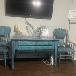 Refurbished Antique Table and Chairs 