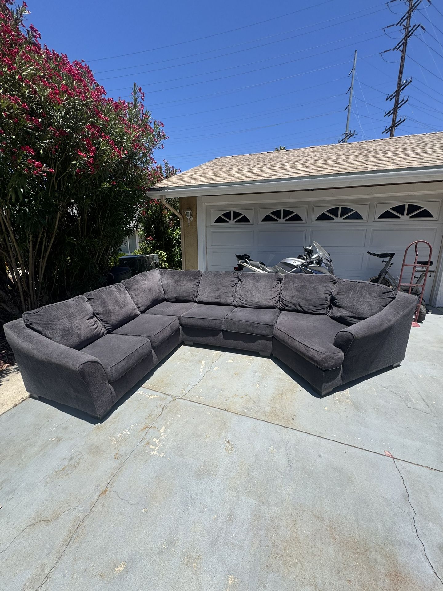 Ashley Furniture Dark Gray Three Piece Sectional Couch- Will Deliver For Extra Fee