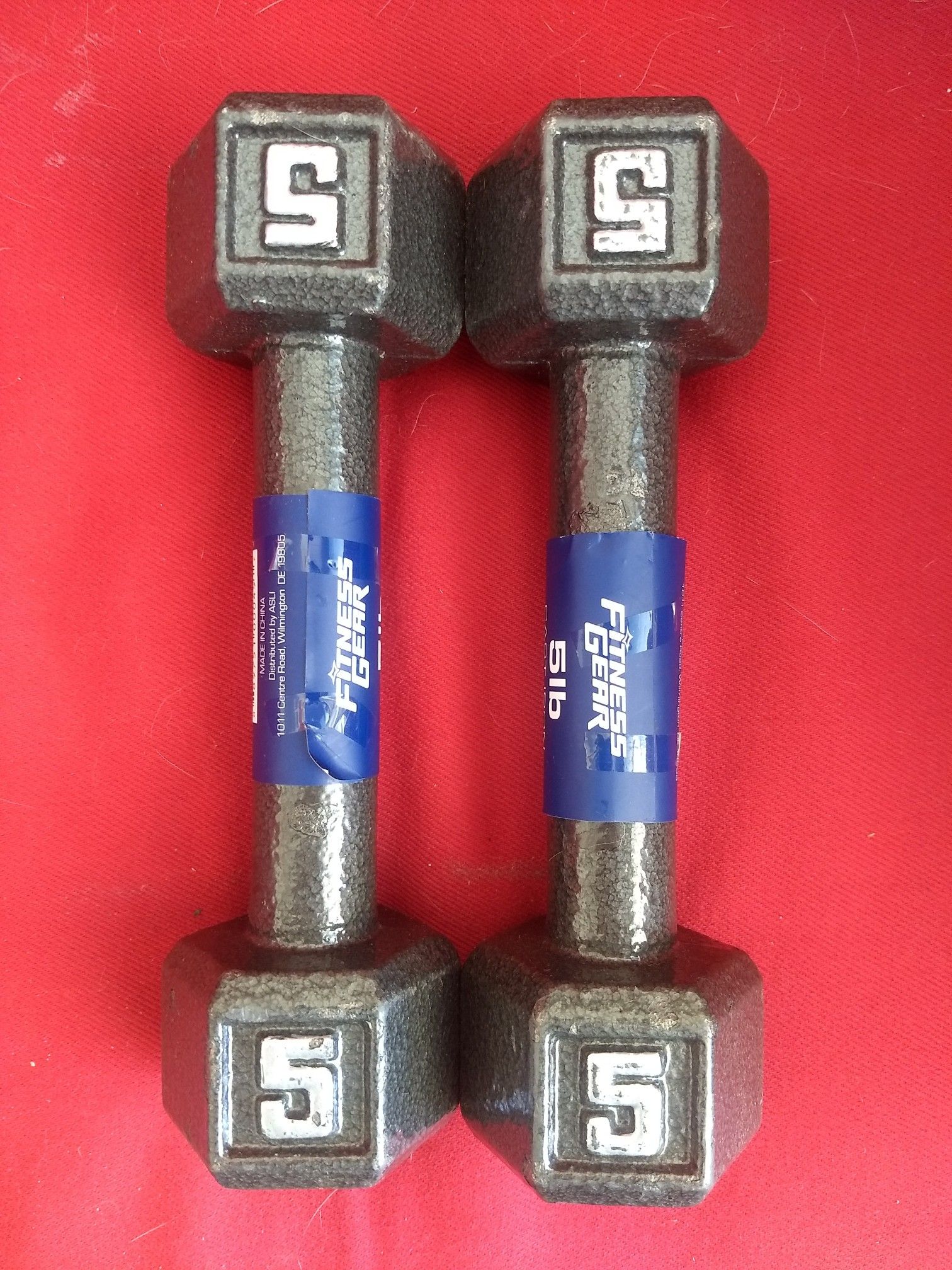 5 Pound Hex Dumbbells