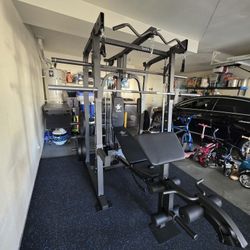 Smith Machine 2001 | Multi-Use Adj Bench | Gym Equipment | Fitness | Squat Rack | Excercise |🔴WEIGHTS AND BARBELL SOLD SEPARATELY 🔴 FREE DELIVERY 🚚