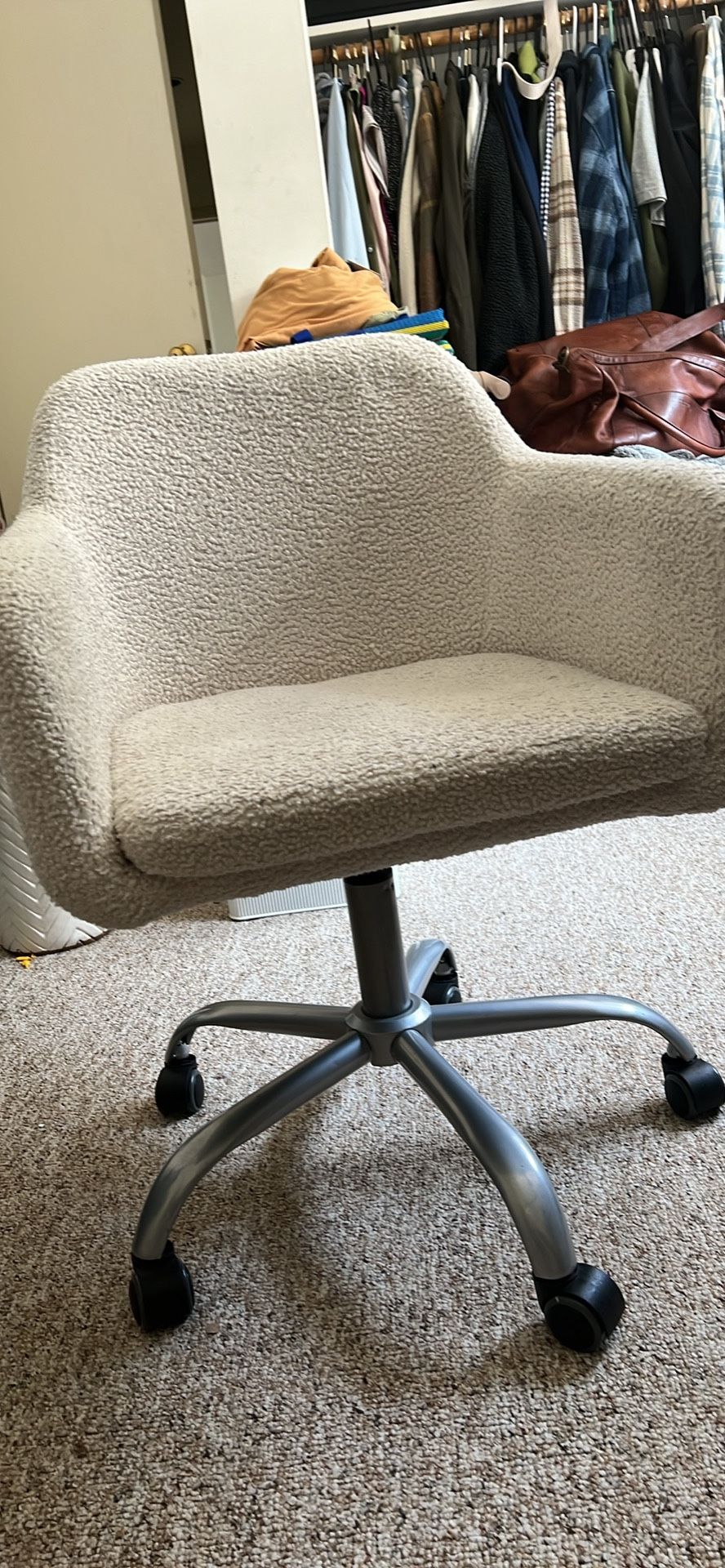 White Fuzzy Office Chair