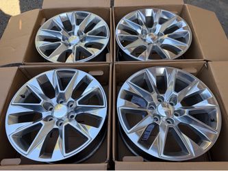 20” Chrome OEM Rims Chevrolet Suburban Tahoe Polished Wheels Chevy Silverado GMC Sierra 1500 Yukon Denali