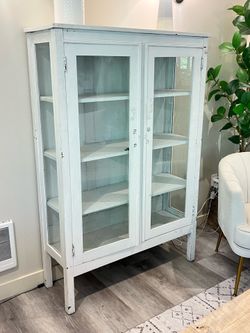 White Glass Cabinet