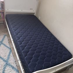 White Twin Bed With Mattress