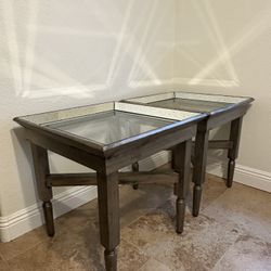 Mercury Glass Side Tables (2)