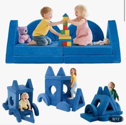 Kids Modular Play Couch – Blue | Building Fort Sofa | Brand New in Box