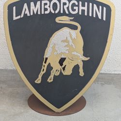 Metal Lamborghini sign