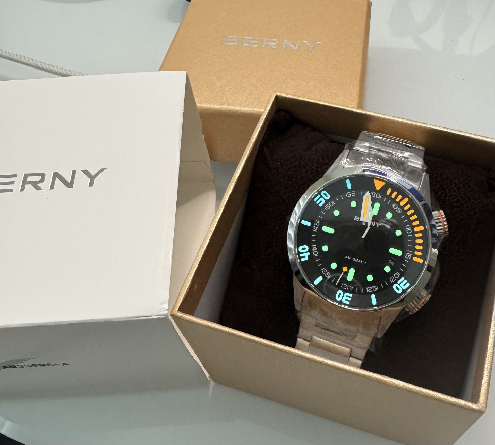 BERNY Automatic Mechanical Watch 42mm Super Luminous