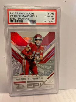 2019 Panini Score Patrick Mahomes II Epix Moment PSA 10