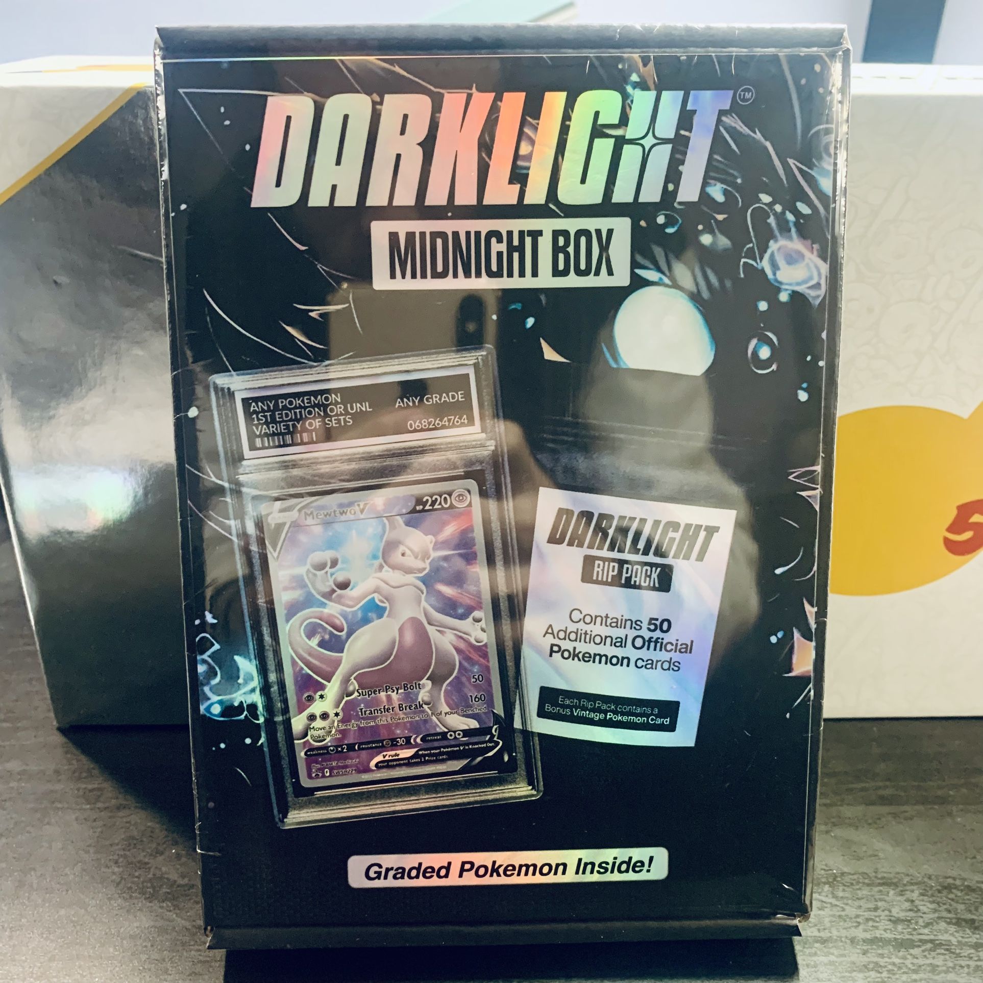 Darklight Pokemon Mystery Box From Walmart - Midnight Box Retail Hanger - Guaranteed Graded & WOTC Vintage Pokémon Card & Booster - PSA, WAG, BGS, CGC