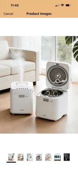 Mifasol Stainless Steel Humidifier, 3.3L Warm Mist Humidifiers for Bedroom, Easy Clean Steam Humidifiers for Home, Dishwasher Safe Humidifier Large Ro